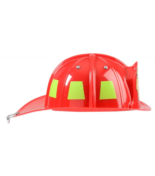 FireFighter Helmet Red with adjustable youth size, easy to clean inside and out, designed for kids ages 3 and up.