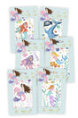 Mermaid Tattoo packs featuring assorted colorful mermaid styles and ocean-themed temporary tattoos for kids.