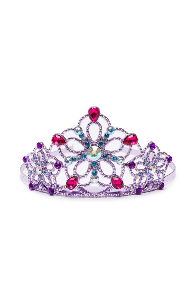 Be Jewelled Tiara with lilac metal frame and colorful jewel accents perfect for princess costumes or everyday wear.