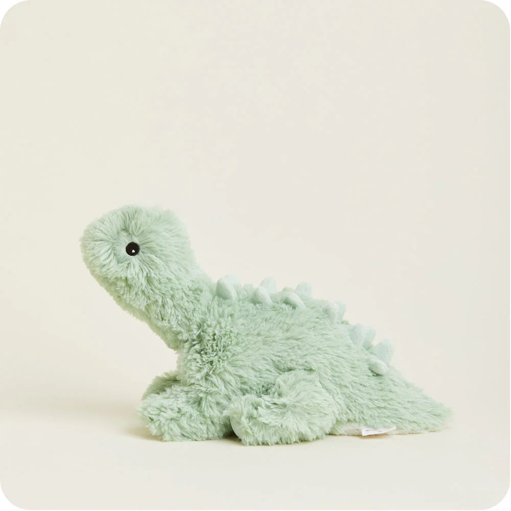 Warmies | Green Dinosaur plush toy microwavable for warmth, scented with real lavender, soft and soothing comfort.