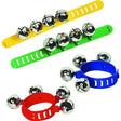 Bendy Bells jingle bells with adjustable straps in bright colors, perfect for wrist or ankle use for music and dance.