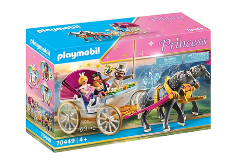 Princess | Horse-Drawn Carriage with prince, princess, coachman, two horses, and detailed accessories for imaginative play.