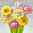 Flowering Animals Wiggle Gel Pen featuring playful animal faces with flower petals in assorted colors for writing fun.