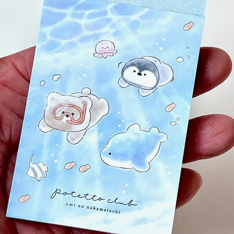 Mini Notepad | Ocean Dive featuring cute sea animals swimming underwater on full-color pages.