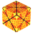Duomoto | Inferno magnetic puzzle cube with fiery geometric design and shape-shifting capabilities for brain-twisting fun.