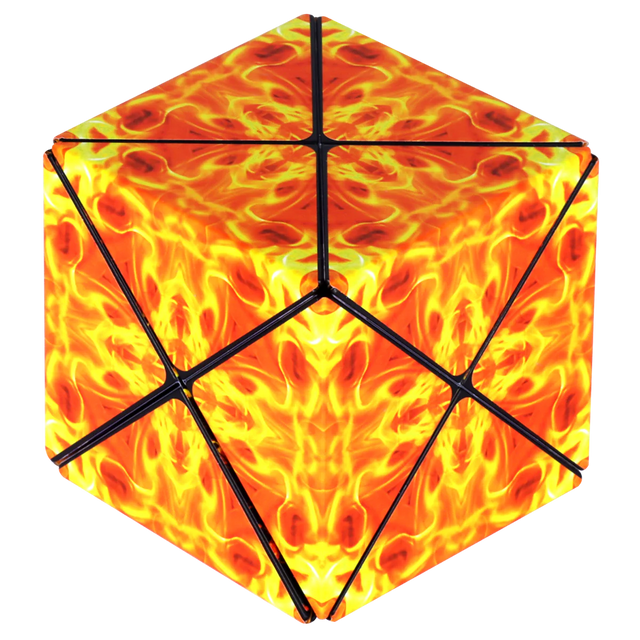 Duomoto | Inferno magnetic puzzle cube with fiery geometric design and shape-shifting capabilities for brain-twisting fun.