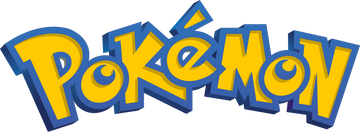 Bright and colorful Pokémon logo with a bold and playful font on a transparent background