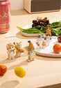 Mofusand Fried Shrimp Cat Blind Box featuring cute cat figurines dressed as fried shrimp on a kitchen table.