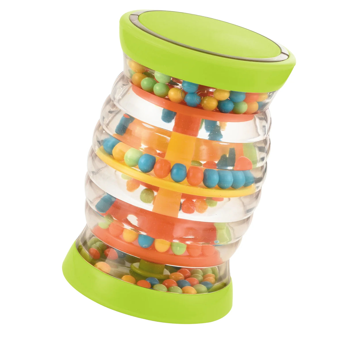 My First Baby Band colorful tube shaker with beads, designed for sensory and motor skill development in babies.