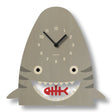 Wood Pendulum Clock | Shark featuring a playful shark design with silent quartz movement in natural wood finish.