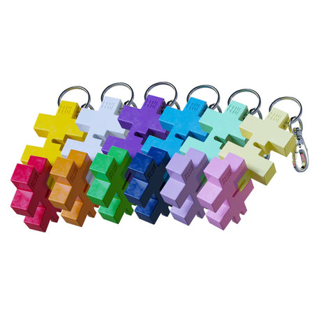 HEXEL Duo Keychain fidget toys in assorted colors, sleek and versatile stress relief keychain accessories.