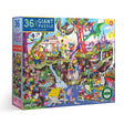 36pc Fairies & Tales Giant Puzzle box showing colorful magical creatures and fantasy woodland scene illustration.