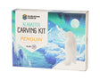 Soapstone Carving Kit | Penguin featuring alabaster stone carving kit with penguin diorama and fun facts for ages 8 and up.