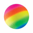Playground Ball 8in | Rainbow with vibrant colors and textured surface, perfect for kickball and dodgeball games.