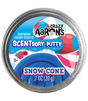 SCENTsory Snow Cone Thinking Putty raspberry cherry scented blue putty in round metal tin container