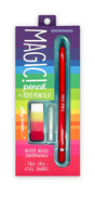 Magic Pencil | Red with matching eraser and protective cap in colorful packaging, never needs sharpening, tree-free steel barrel.