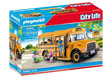 City Life | School Bus toy with removable roof, flashing lights, stop sign, and 4 figures including driver and students.