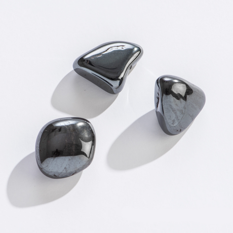 Rock | Hematite Rock smooth metallic stones 1-2 inches for focus and self-awareness in mental attunement