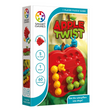 Apple Twist puzzle game box showing twisting caterpillar pieces on a red apple-shaped board for ages 5 and up.