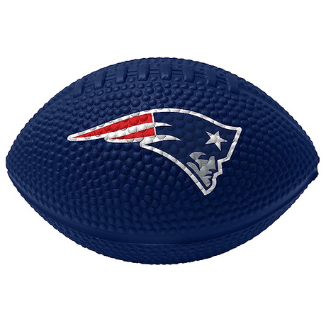 Patriots Football Stress Ball, navy blue foam football with team logo, soft and slow rising for stress relief and squeezing.