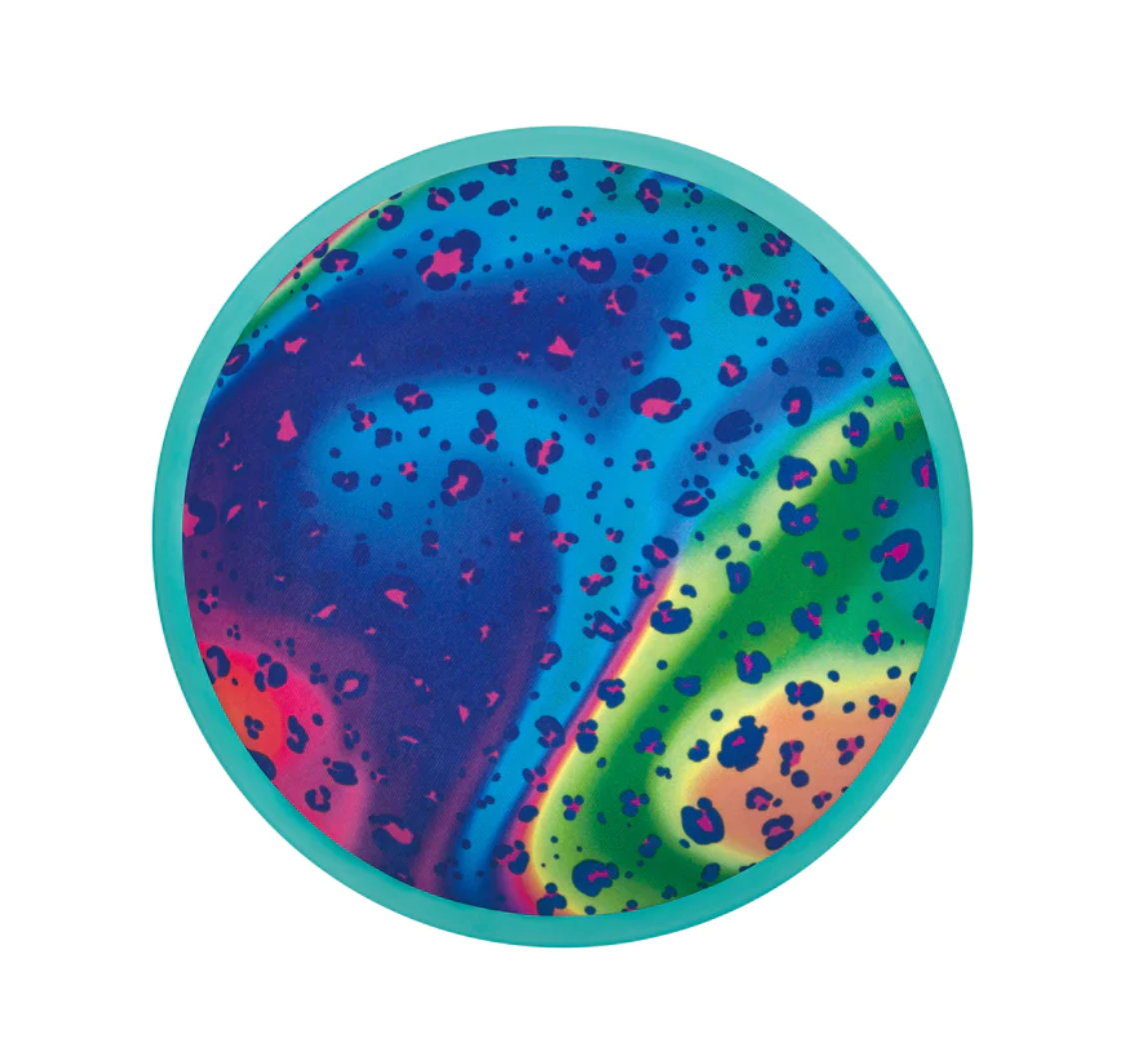 Waboba FLOBO Disc colorful flying disc with flexible rim designed for water play and floating on water surfaces.