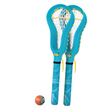 Waboba Mini Lacrosse Set with two blue sticks and a colorful ball designed for water play and easy grip.