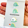 Mini Notepad | Dinosaur Gaodino featuring colorful cute dinosaurs on a small 3¼”x2½” notepad page.