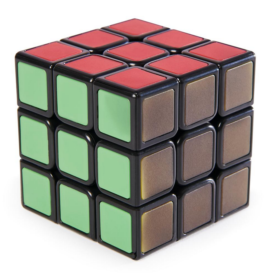 Rubiks Cube Phantom showing partially revealed colors on a thermochromic 3x3 puzzle cube.