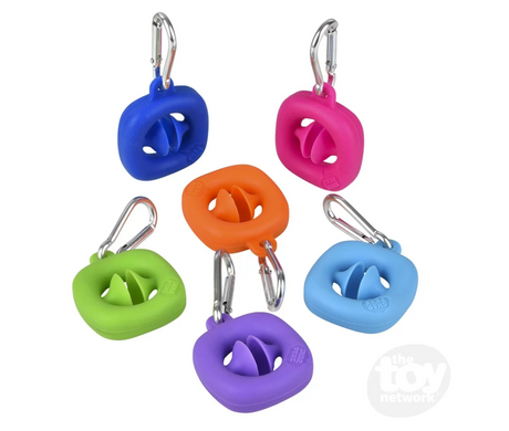Mini Snapperz Keychain in assorted colors with suction cups for fun, noisy fidgeting and stress relief.