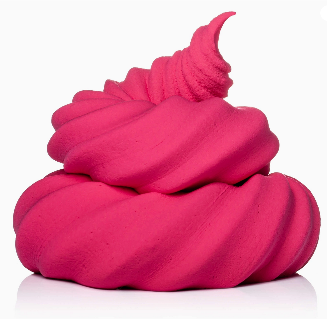 Air Dry Clay shaped into a bright pink soft swirl, showcasing smooth, pliable texture for creative crafting projects.