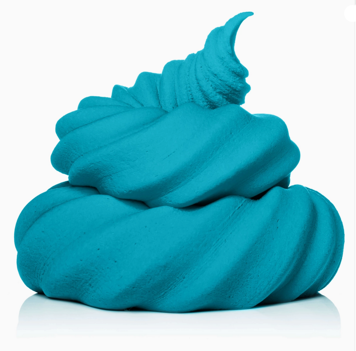 Air Dry Clay in bright blue twisted swirl shape, soft texture perfect for crafting and creative projects.