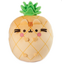 Pusheen Pineapple plush, an 11” soft, pineapple-shaped cat with green leaves and rosy cheeks, perfect for hugging and squeezing.