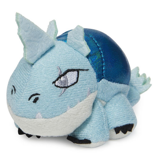 DreamWorks Dragons The Nine Realms Egg plush dragon featuring soft blue fabric and stitched details.