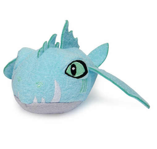 DreamWorks Dragons The Nine Realms Egg plush featuring a soft, blue dragon with stitched details and playful features.