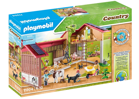 Country | Large Farm playset with barn, animals, solar panels, and farm accessories for imaginative country life play.