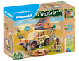 PLAYMOBIL Wiltopia Cross-Country Vehicle & Lions set with solar-powered vehicle, veterinarian, injured lion, and camping tent.