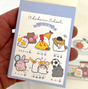 Mini Notepad | Bukatsu showing full-color cute animal illustrations in a small 3¼”x2½” notepad by CRUX.