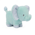 Safari Friend Elephant plush toy with soft blue fabric, embroidered details, and a squeezable body for babies.