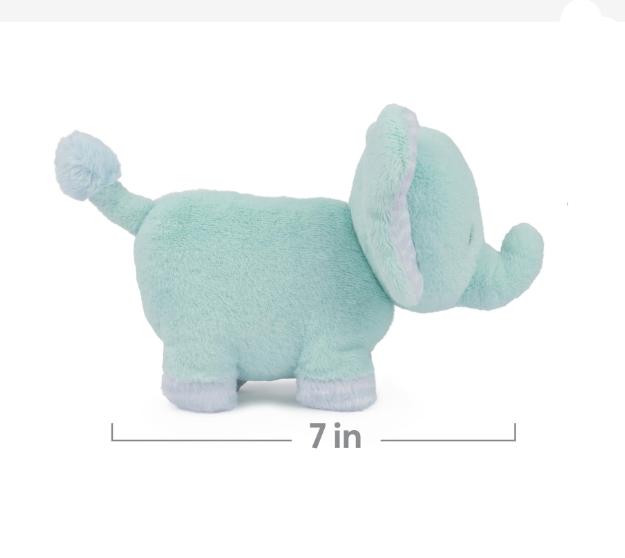 Safari Friend Elephant plush with a soft, squeezable body and playful wobbly head, perfect for babies 0+ years.
