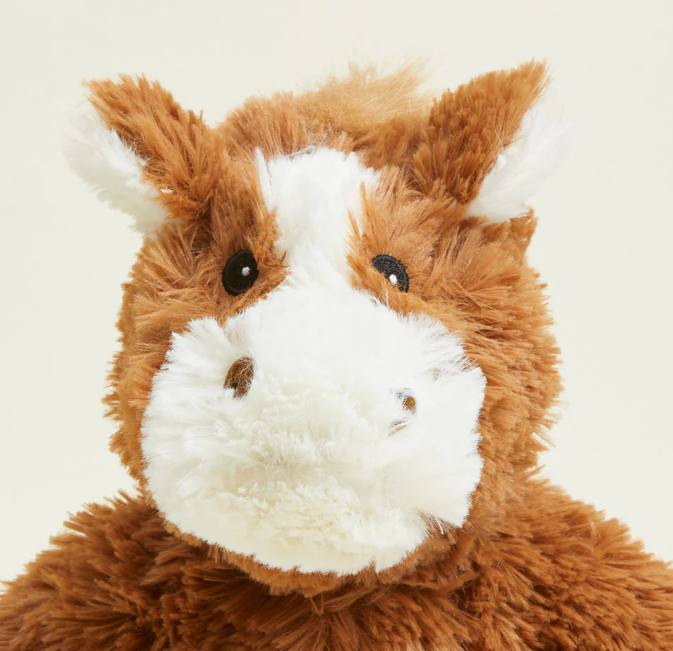 Warmies | Horse plush microwavable stuffed animal scented with real French lavender for warmth and comfort.
