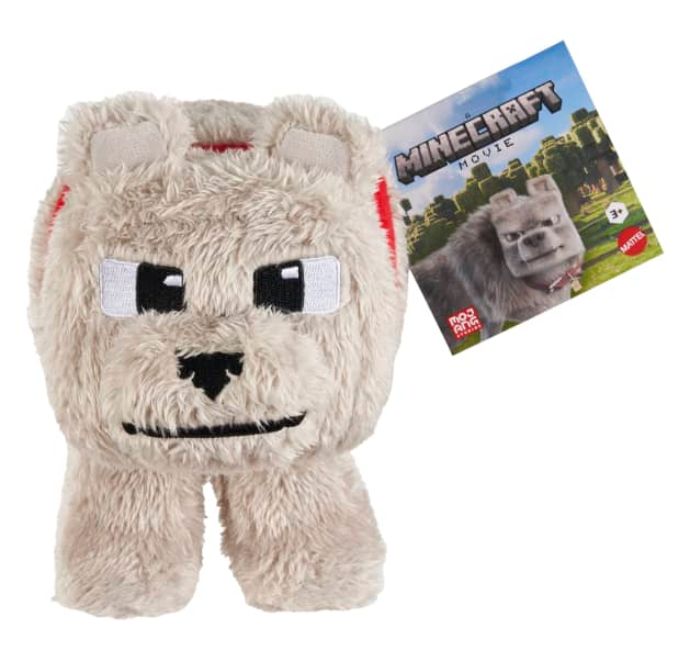 Minecraft Character plush toy featuring an embroidered, tactile design inspired by Minecraft Movie.