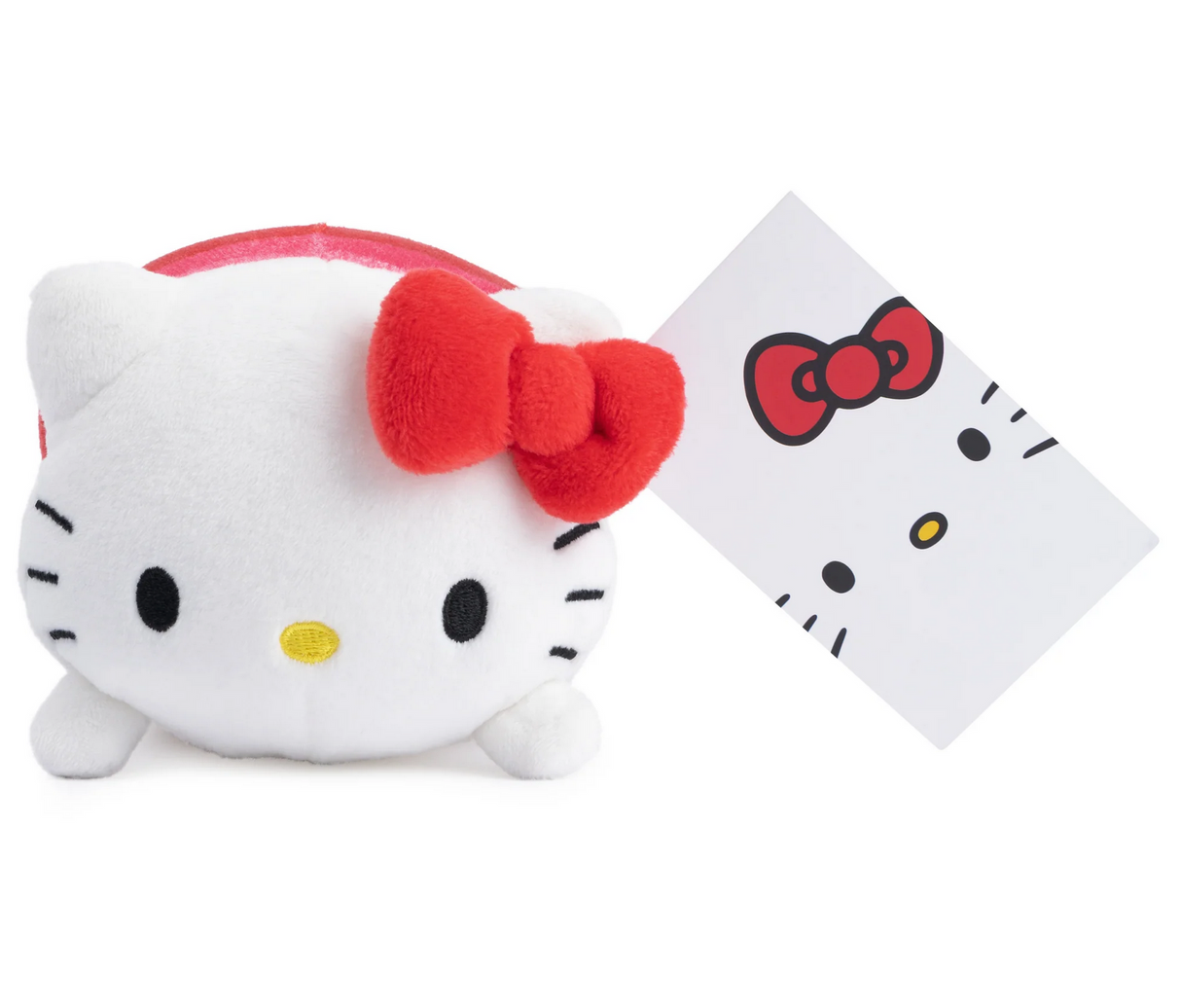 Hello Kitty Sashimi plush toy with white soft fabric and signature red bow, perfect for kawaii collectors and gifts.