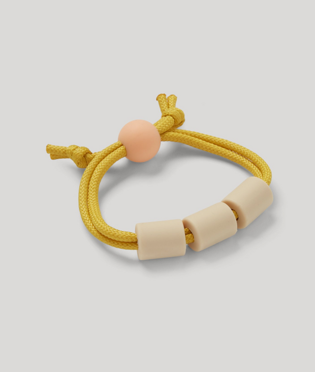 Adventure Sensory Bracelet | Honey with yellow double layered rope and soft non-toxic beads for kids ages 4 and up.