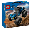 LEGO City Blue Monster Truck toy with large tires and driver minifigure for kids aged 5 and up playing off-road.