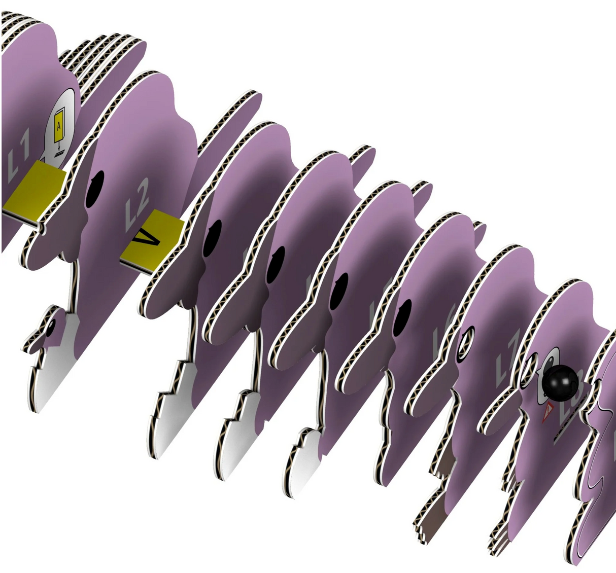 EUGY | Platypus 3D puzzle pieces made from eco-friendly cardboard for easy and fun assembly.