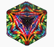 Shashibo | Cosmic Surfer magnetic puzzle cube showing colorful symmetrical geometric design in vibrant hues