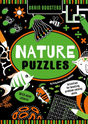 Brain Boosters Nature Puzzles cover with neon colors showing insects, fish, puzzles, and nature-themed educational activities.
