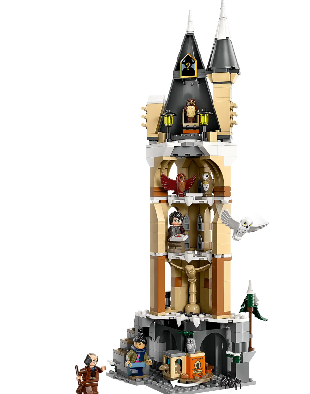 LEGO Harry Potter Hogwarts Castle Owlery playset with detailed owl tower, minifigures, and owl figures for magical adventures.