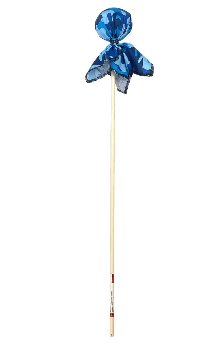 Two Bros Arrow | Blue Camo with soft tip and wooden shaft, designed for use with Two Bros Bows for ages 5 and up.