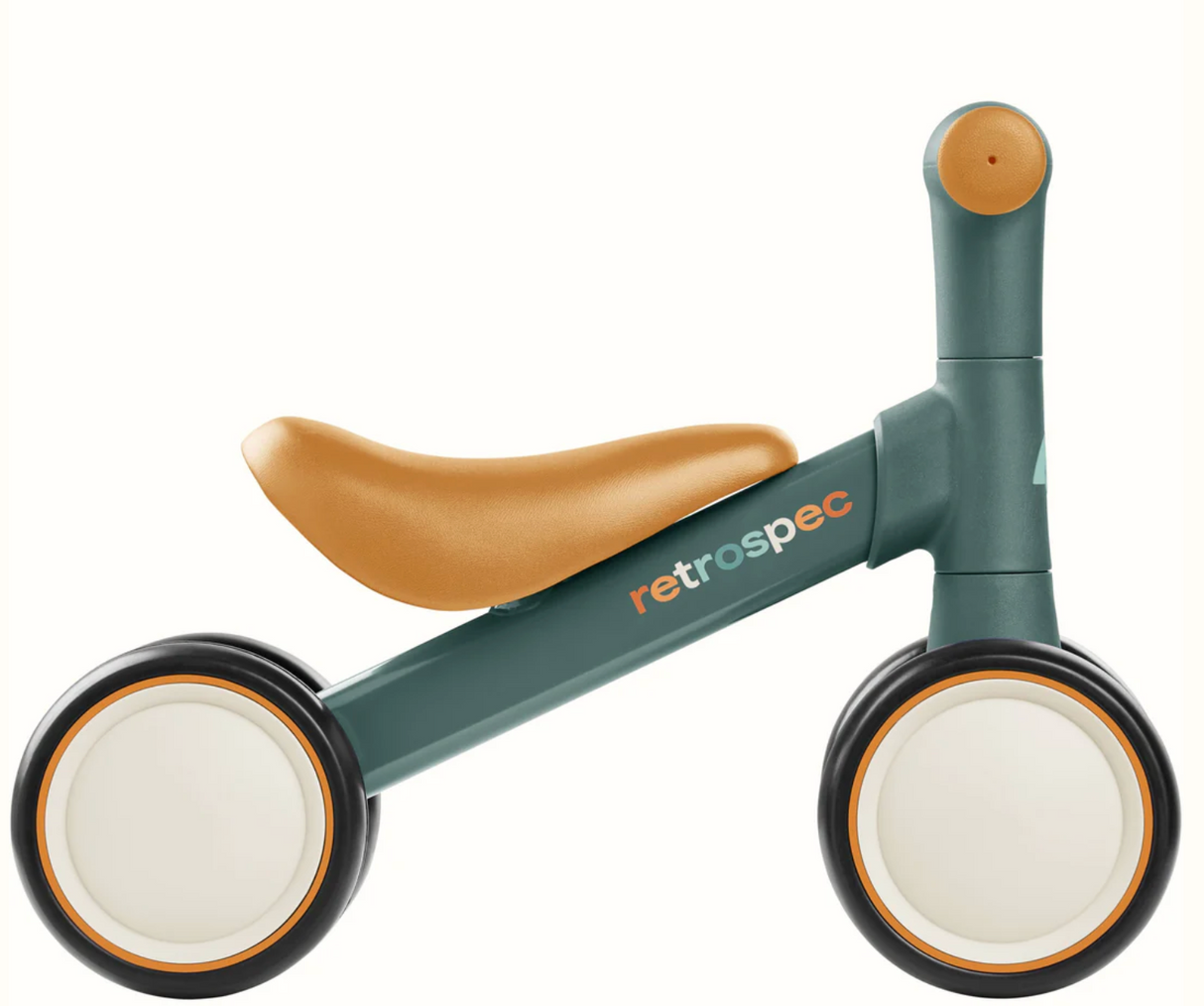 Cricket 2 Baby Walker Balance Bike Rainforest with no-scratch wheels and a 135° limit steering for toddlers 12-24 months.